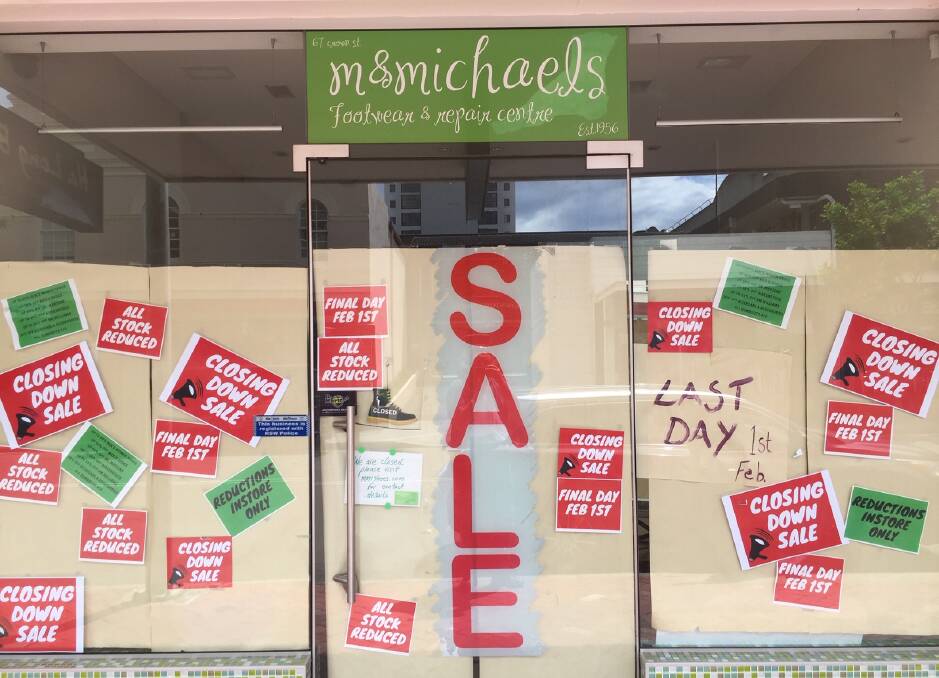 MISSED IT: M & Michaels Footwear has closed after 30 years.