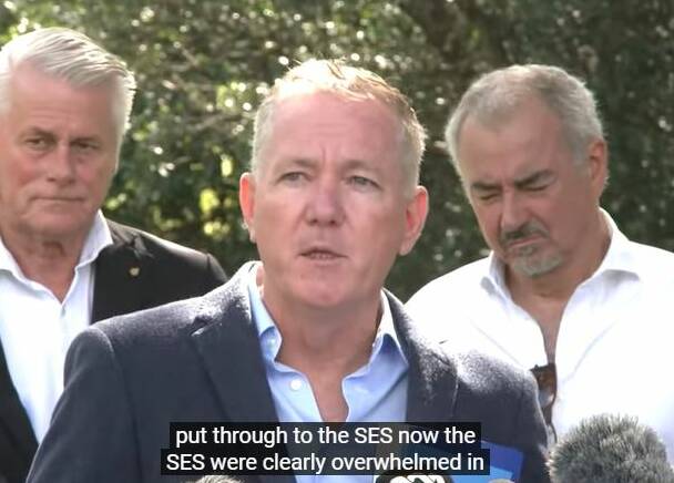 SES overwhelmed: Mick Fuller at Wednesday's press confernce. Picture: ABC.