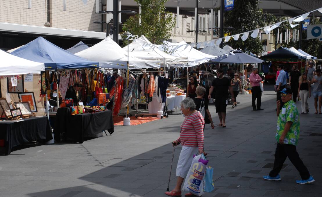 Outdoor operation: Three of the recent penalty notices went to market stall holders who operate along the Crown St Mall on Thursday or Friday.