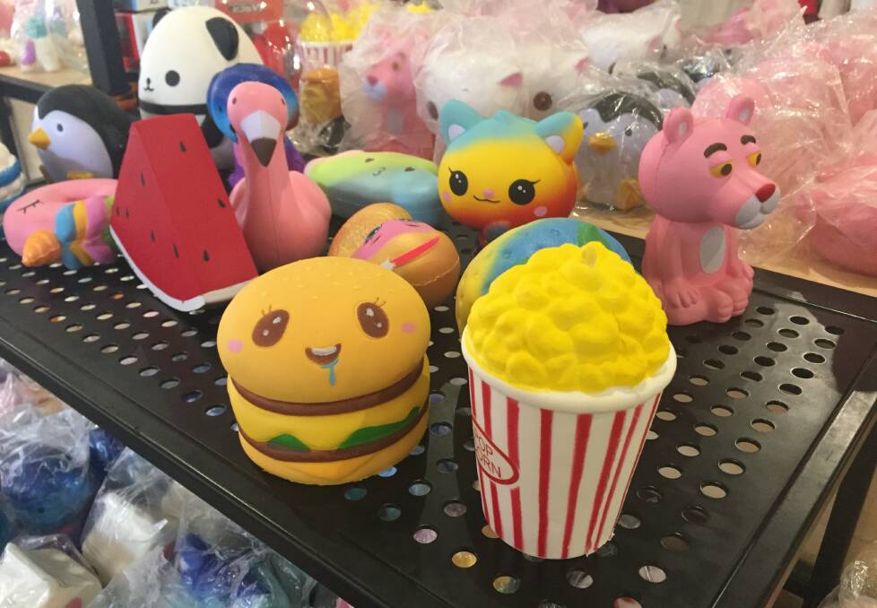 CUTE APPEAL: Squishies on sale a Wollongong shopping centre on Thursday.