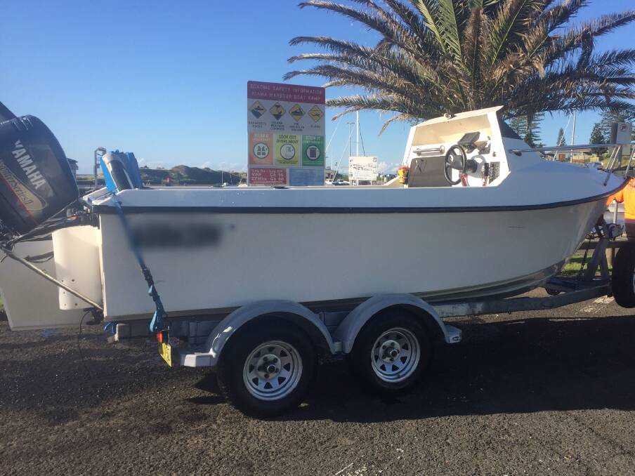 HIGH AND DRY: The boat used in the offending was seized. Picture: NSW DPI.