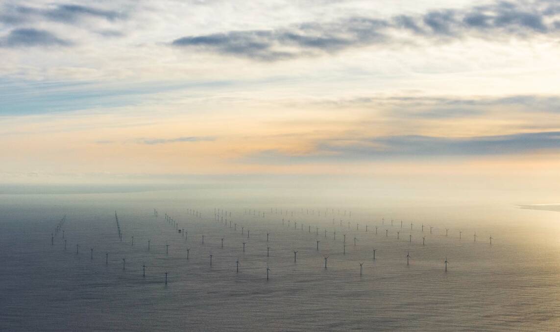 NICE PADDOCK: The wind farm would start about 15km offshore and would include about 100 250m high turbines. Picture supplied by Energy Estate.