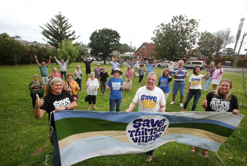 Thirroul residents were celebrating the court win on Wednesday afternoon in WF Jackson Park. Picture by Sylvia Liber.