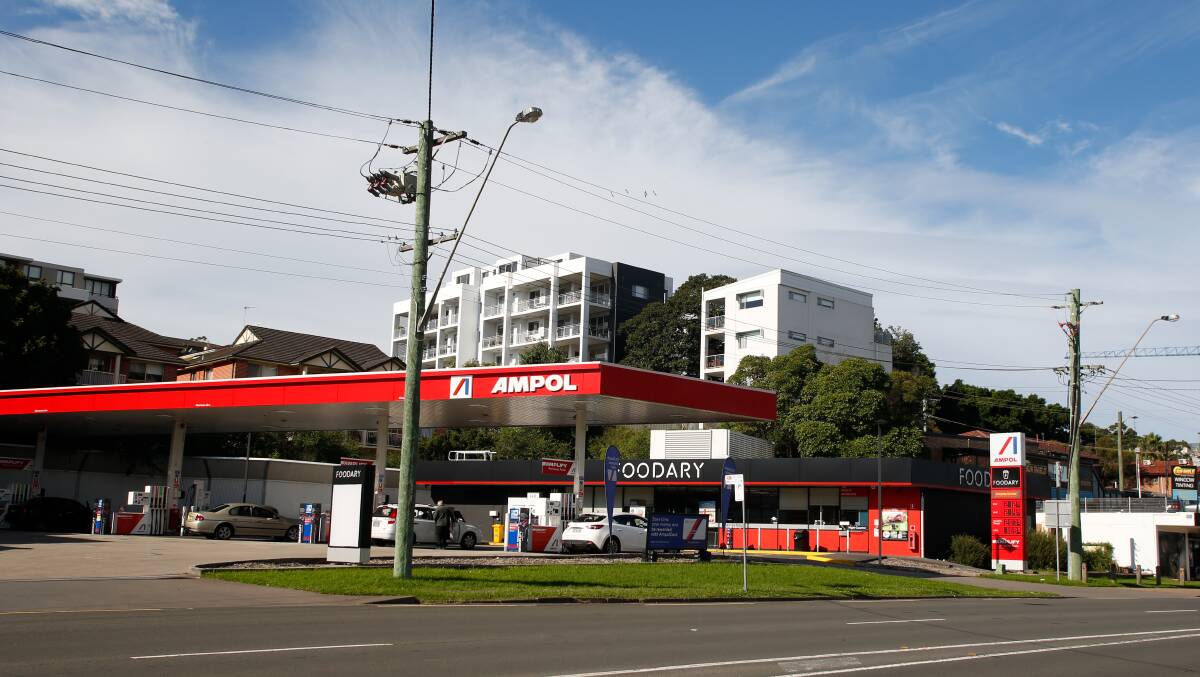 The Flinders St service station in Wollongong would receive an EV charger. Picture: ANNA WARR.