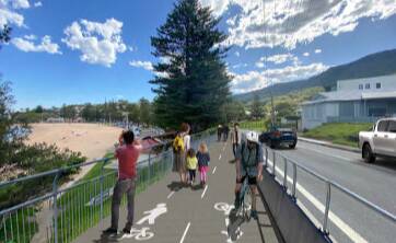 Wollongong City Council's artist impression of the path above the north end of Austinmer beach.
