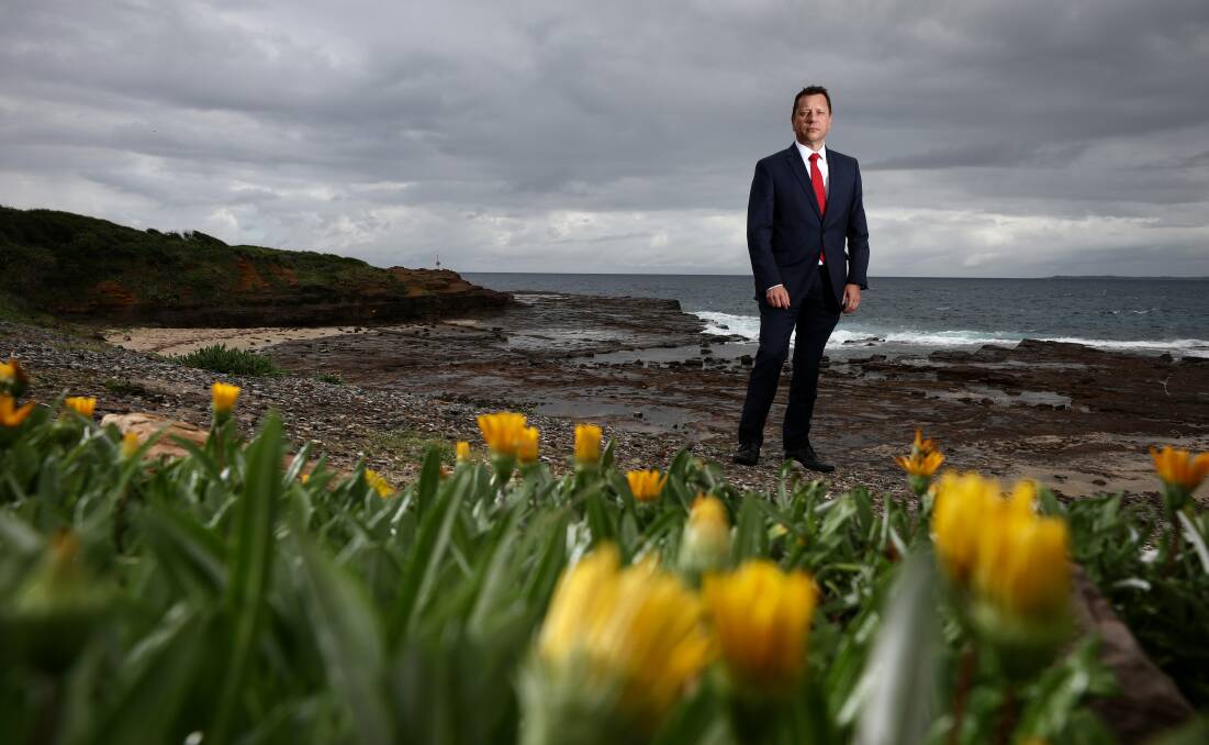 Wollongong MP Paul Scully at Hill 60 in Port Kembla. Picture: ADAM McLEAN.