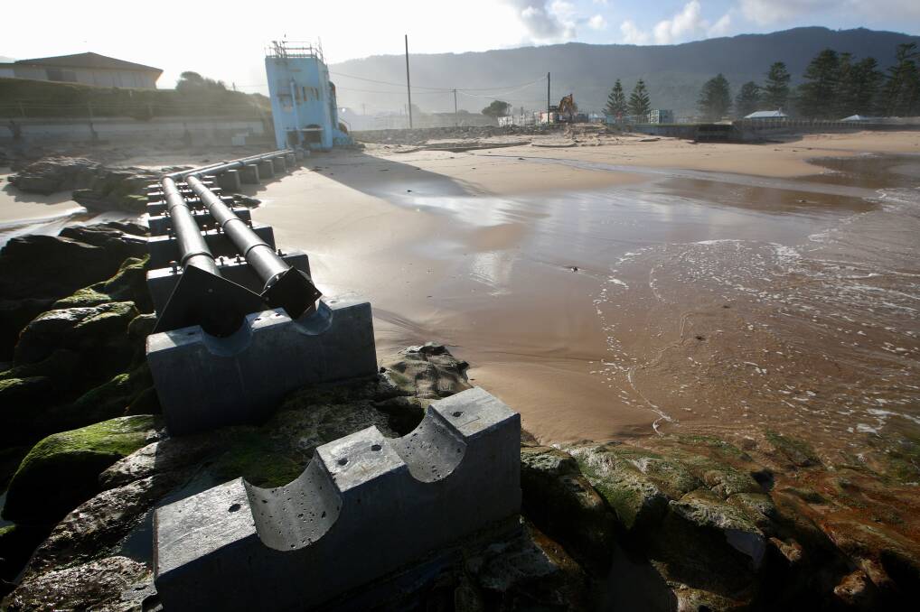 COMING SOON: Thirroul pool's 75-year-old intake pipes were replaced over the winter closure period and should be ready in a month. Picture: ADAM McLEAN.