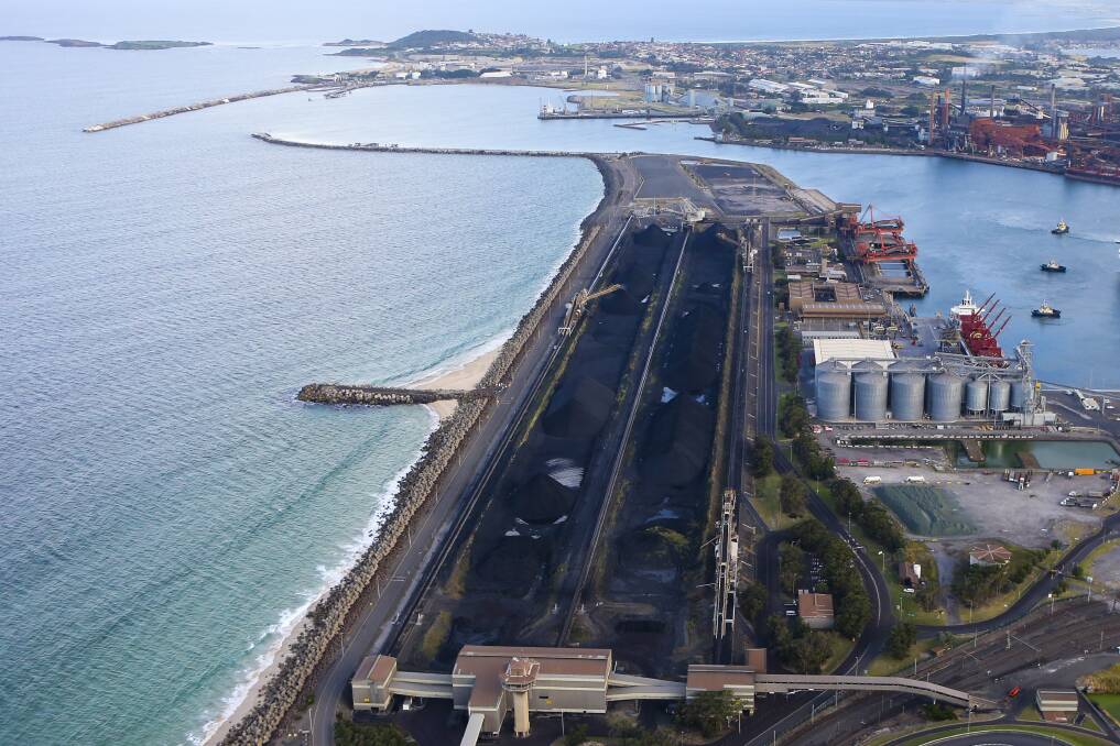 The coal loader and export terminal at Port Kembla. Picture by Anna Warr.