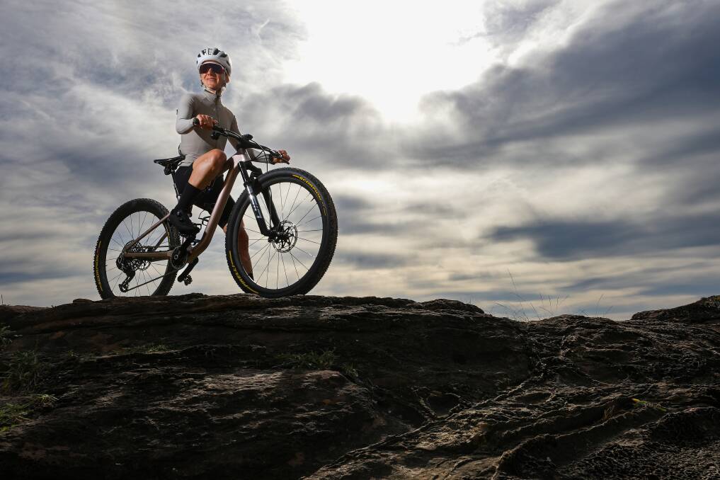 Mountain biking in Wollongong is on the edge of a brave new world of trails. Here Wollongong rider Samara Sheppard prepares for the UCI world champs. Picture by Adam McLean
