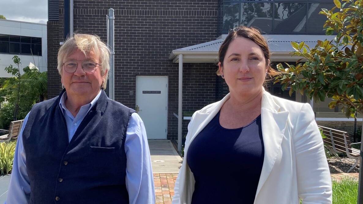 Kiama Mayor Neil Reilly and council CEO Jane Stroud during a Blue Haven visit. Picture: Courtesy Kiama Municipal Council.