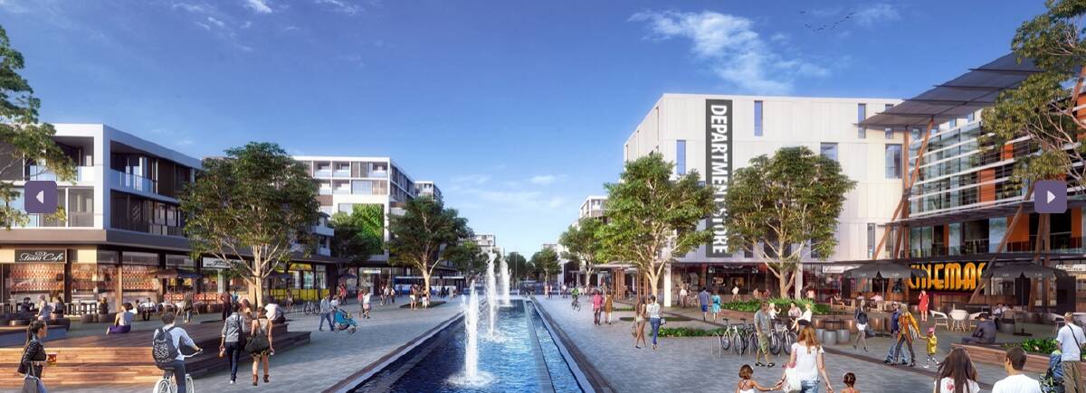 DOWNTOWN NEW TOWN: An artist's impression of the new Wilton town centre. Picture: Wilton New Town.