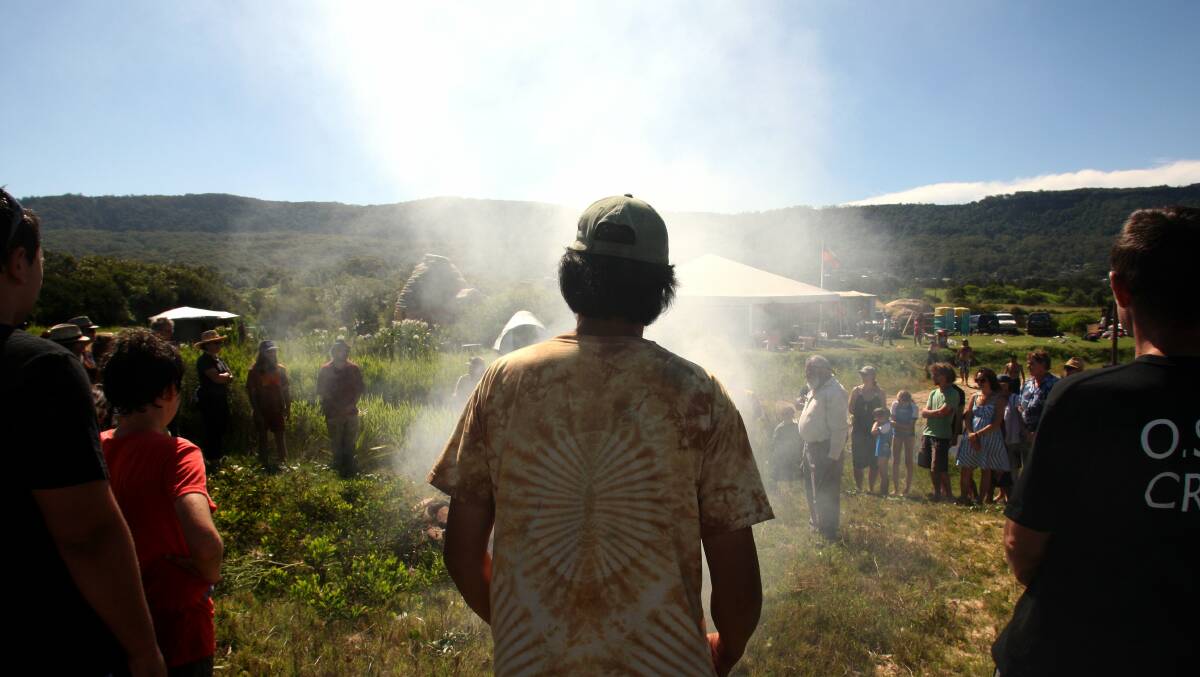 Heritage: A smoking ceremony held at the Sandon Point Aboriginal Tent Embassy during its ten-year anniversary celebration in 2010. Picture: Adam McLean