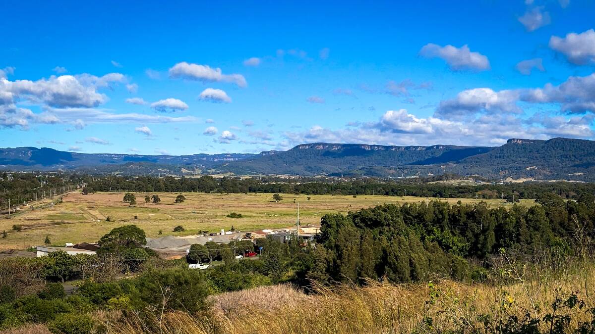 FILLING FAST: The land proposed for rezoning stretches along West Dapto Rd to the west. Picture: ADAM McLEAN.