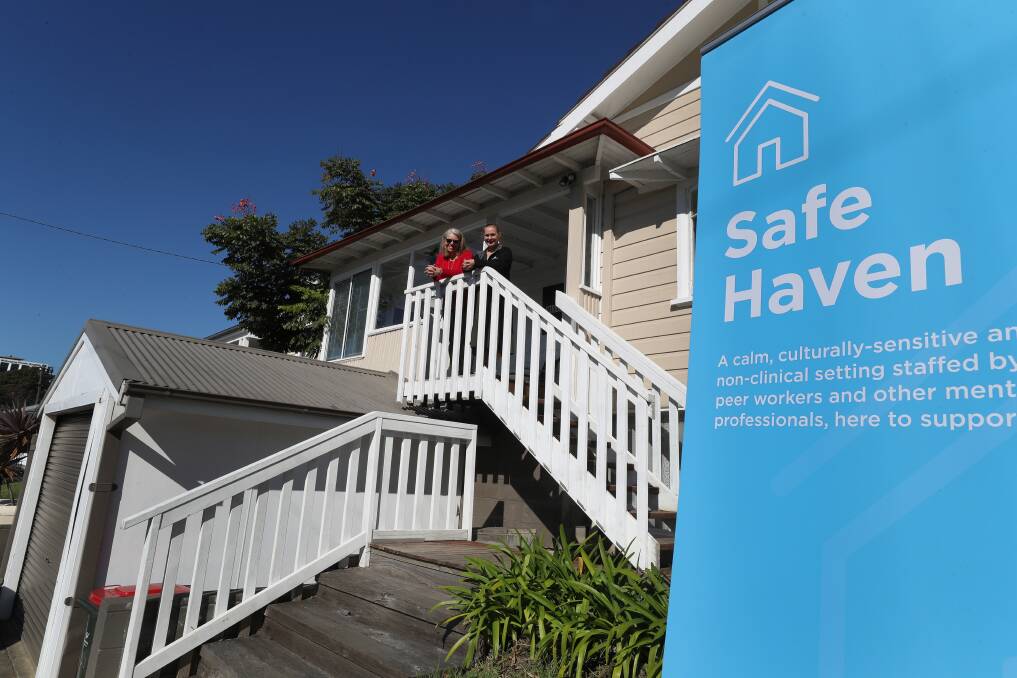 WELCOME: Julie Carter and Lydia O'Connor at the new Urunga Pde Safe Haven. Picture: Robert Peet
