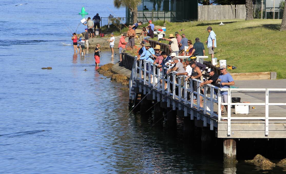 Wet a line: The Judbooley Pde fishing platform is a popular place with anglers, and will this weekend host the Gone Fishing day of lessons, showbags and cooking classes.