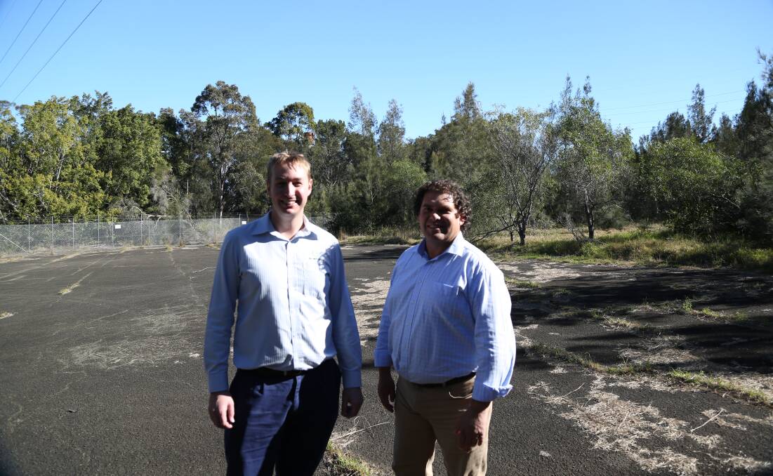 Let it grow: Tallawarra power station boss Jason Lee (left) with Illawarra Local Aboriginal Land Council CEO Paul Knight at the nursery site.