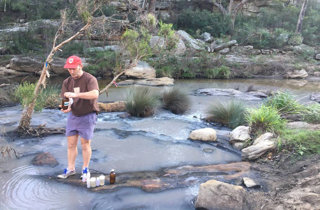 WITNESS: Dr Ian Wright and other researchers spotted the problems in the creek.