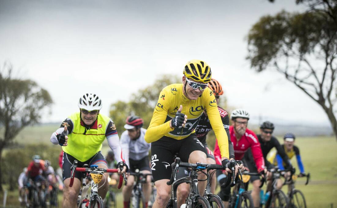 PUSH IT: Tour de France winner Chris Froome racing in L'Etape at Jindabyne and the Snowy Mountains in 2019. Attempts to stage the race in the Illawarra continue.