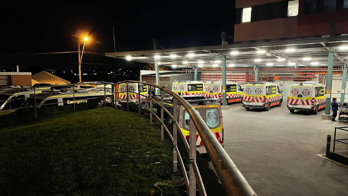 Ramping outside Wollongong Hospital in May. Picture: Supplied