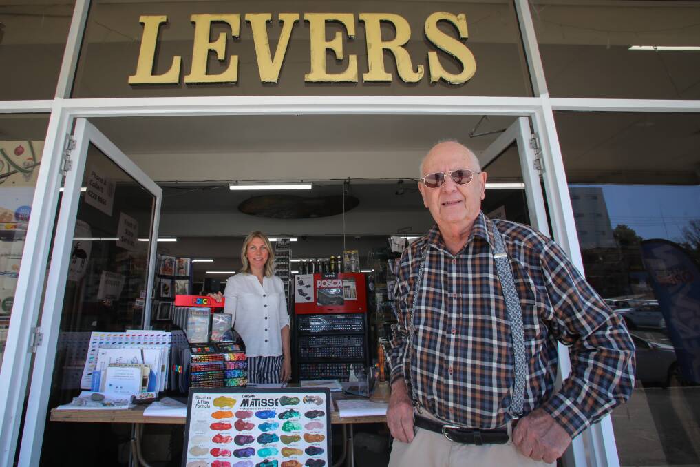 Levers owner Bill Lever and daughter Renee Clegg, ahead of the shop's full reopening tomorrow. Picture: Wesley Lonergan