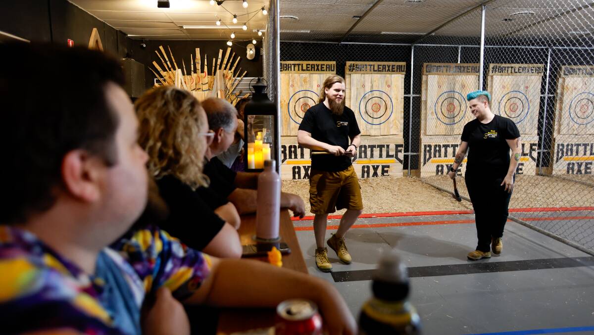 Photos from the International Axe Throwing Federation's Asia Pacific regional tournament on Sunday, January 28 2024. Pictures by Anna Warr