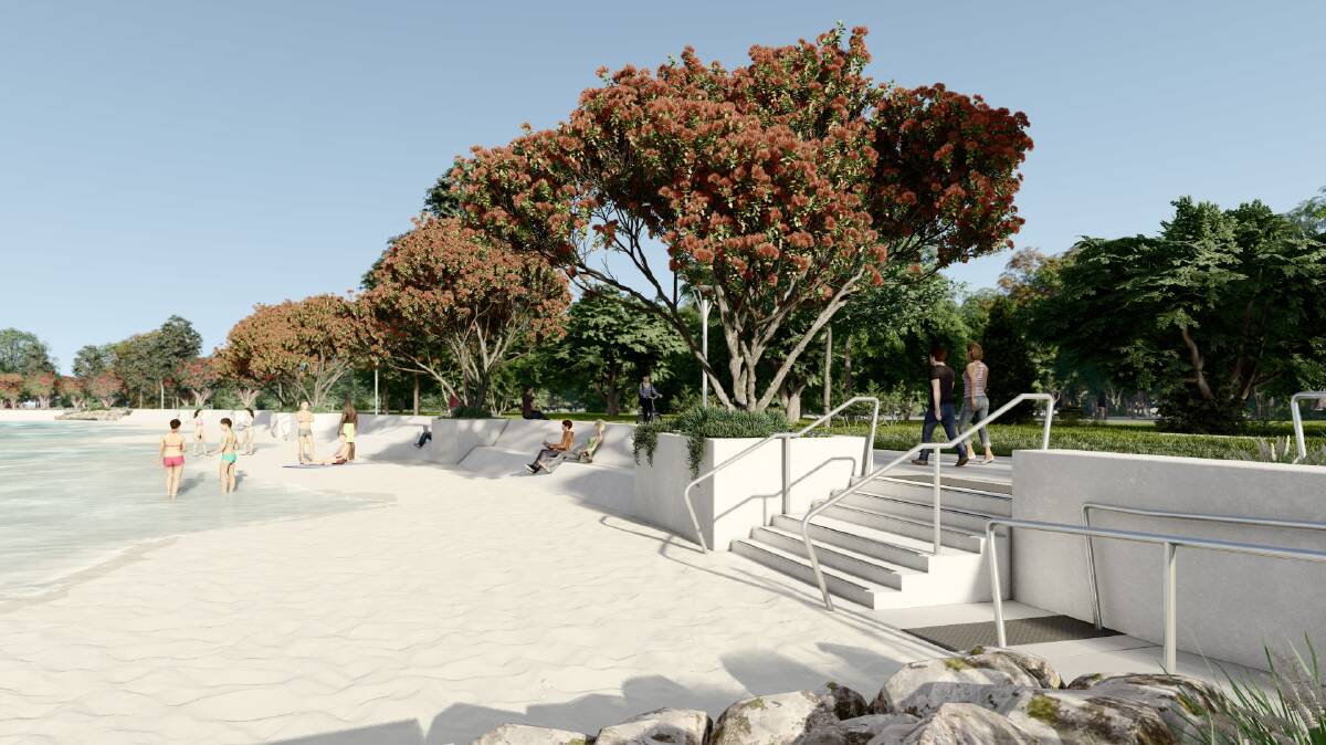 An artist impression of the finished Reddall Reserve promenade. Picture from Shellharbour City Council.