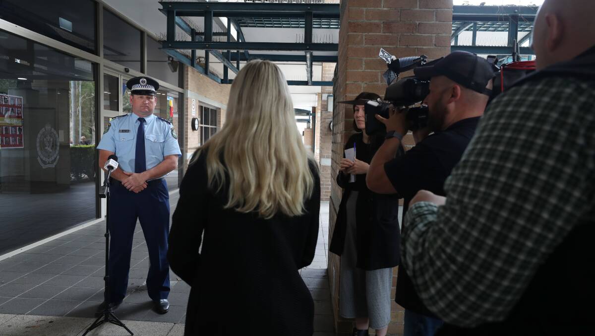 Detective Acting Inspector Jayson Joerdens speaks to the media about the 2016 death of Daniel Cassoli. Picture by Robert Peet.