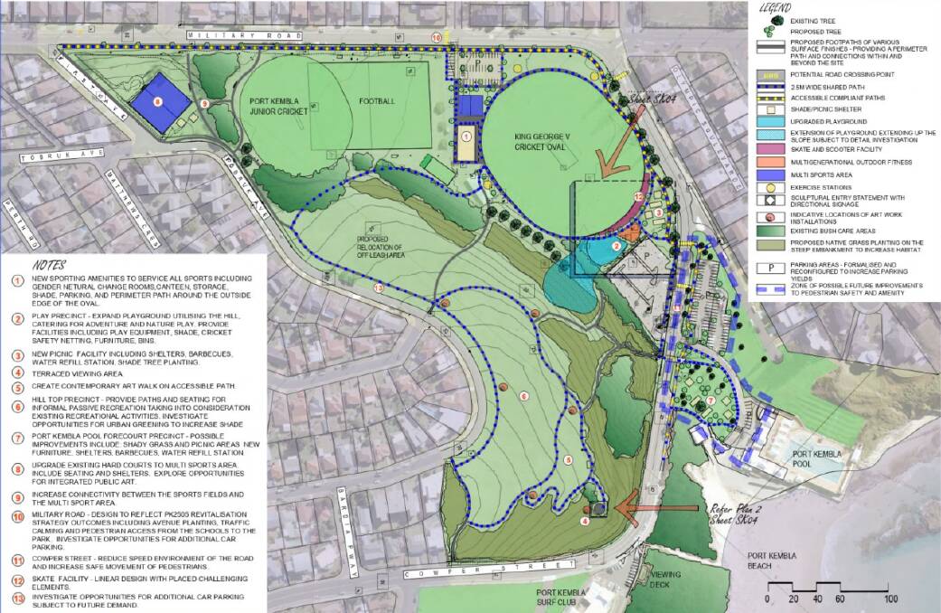 An image from the draft master plan, outlining proposed changes.