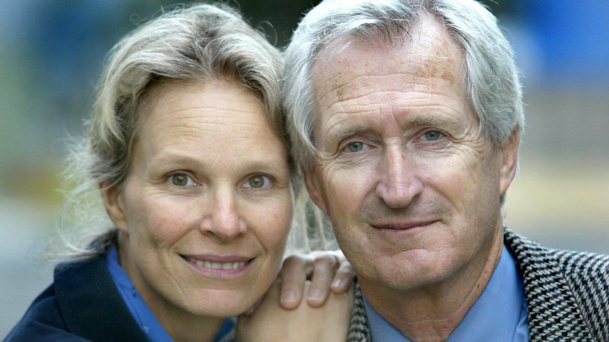 Linda and John Hogg after they returned from Bali in 2002. 