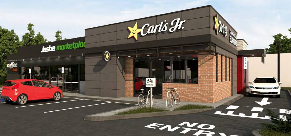 PLANNED: An artist impression of the proposed Carl's Jr restaurant, as seen in the development application.