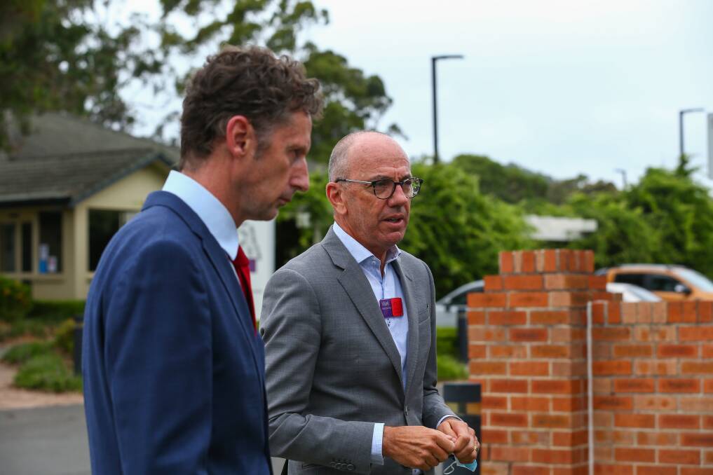 HELP NEEDED: Warrigal chief executive officer Mark Sewell, pictured with Whitlam MP Stephen Jones, has applied for ADF support. Picture: Wesley Lonergan