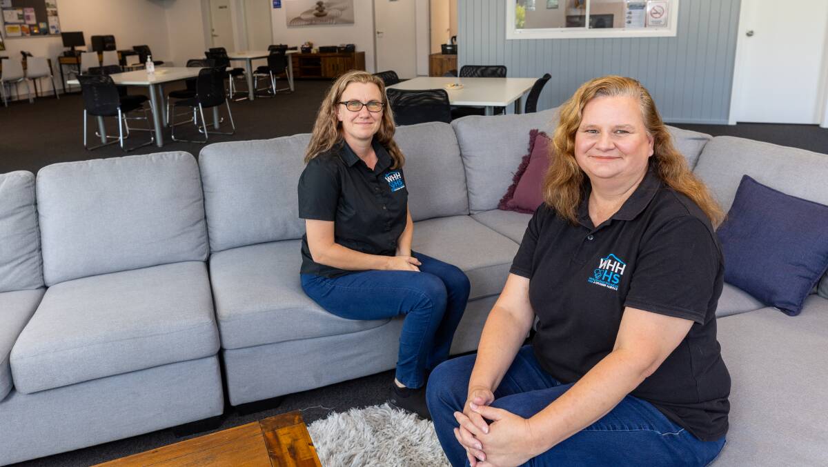 Wollongong Homeless Hub and Housing Services support service manager Megan Arthur and chief executive officer Mandy Booker in the new space. Picture by Adam McLean