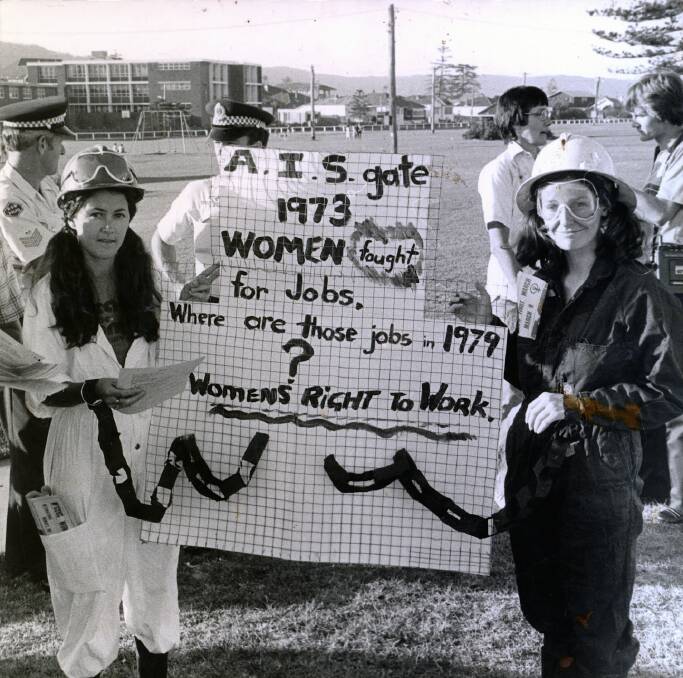 Women at the 1979 International Women's Day march in Wollongong. Picture supplied