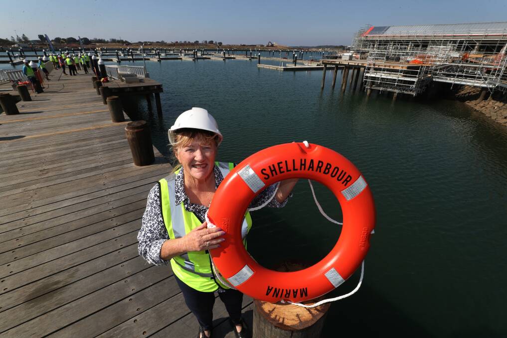 Shellharbour mayor Marianne Saliba at the Shell Cove marina. Picture: Robert Peet