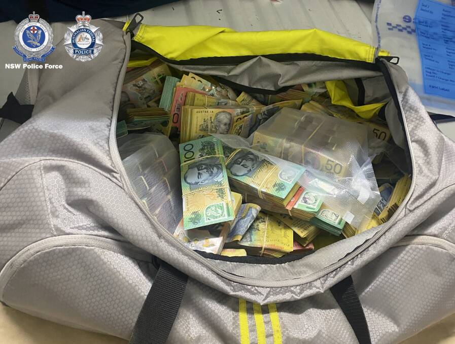 Cash seized in Wednesday's raids. Picture from NSW Police Force.