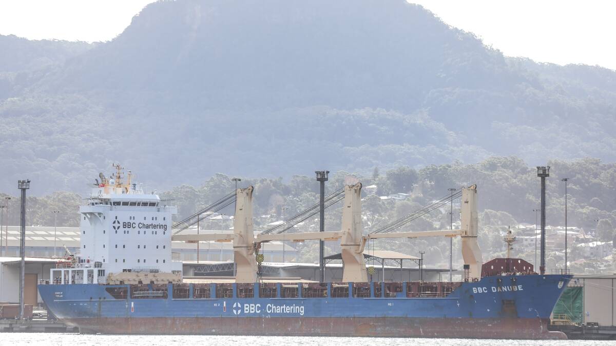 DOCKED: The BBC Danube will remain in Port Kembla harbour while AMSA carries out investigations. Picture: Adam McLean