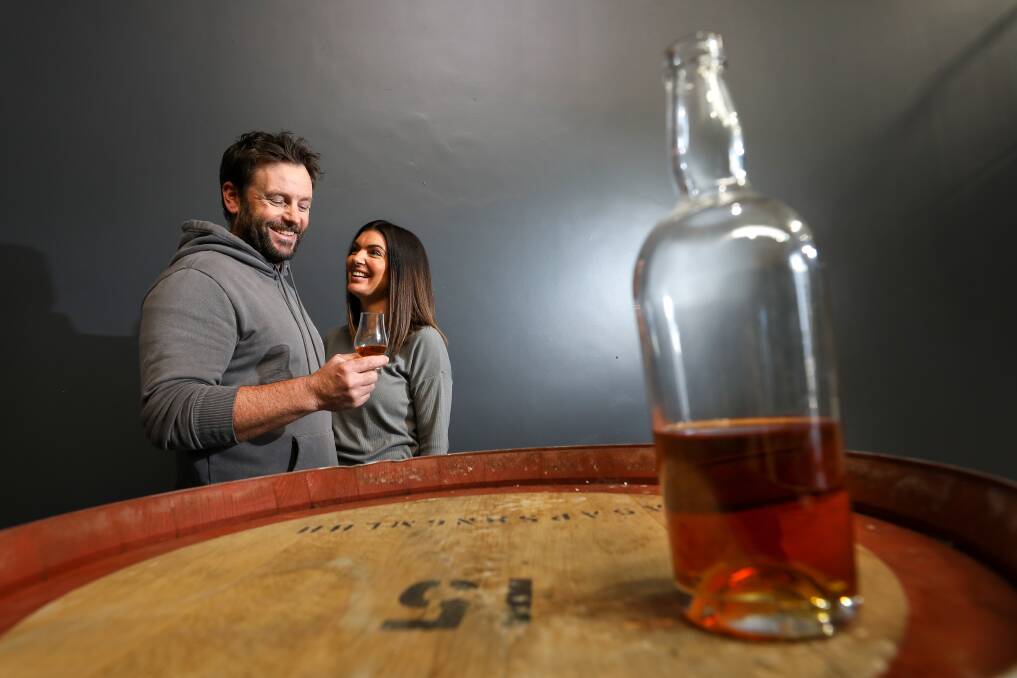 TOP DROP: Mark and April Greenfeld, the couple behind Wolf and Woman Distillery. Picture: Adam McLean