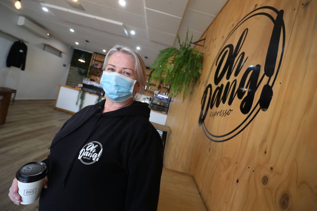 Kim Kelly, co-owner of Oh Dang! Espresso in Windang, says the separation is "a bit of a farce". Picture: Robert Peet