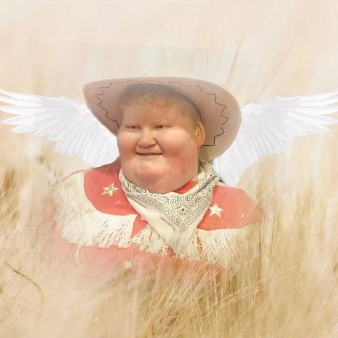 An image of Ryley Henry with angel wings. Picture supplied