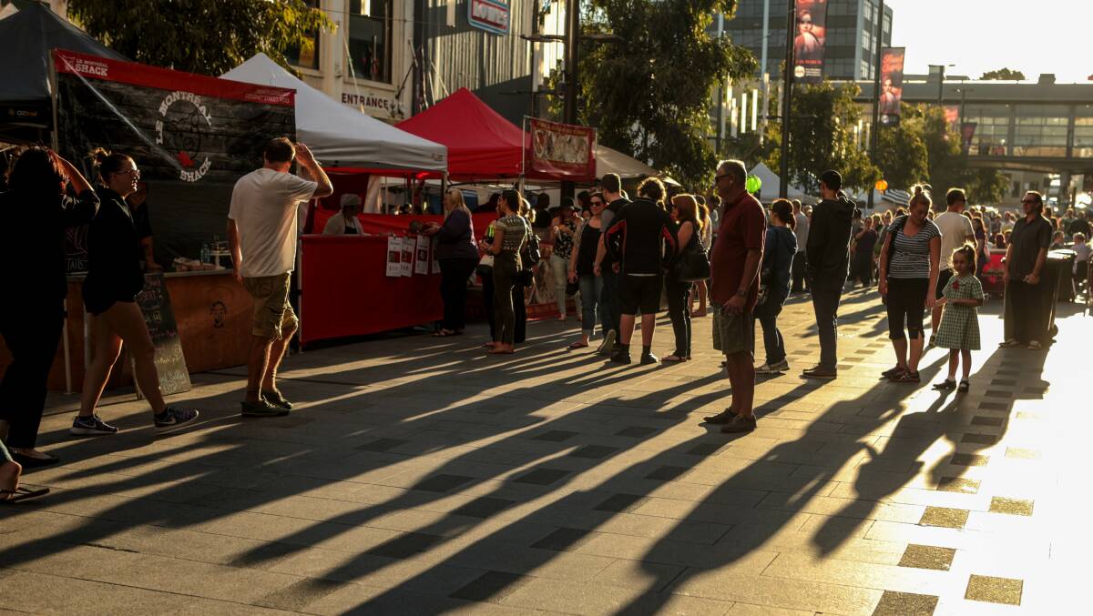 BACK ON: The street food markets have returned to Crown Street Mall after the COVID lockdown. File photo. Picture: Adam McLean