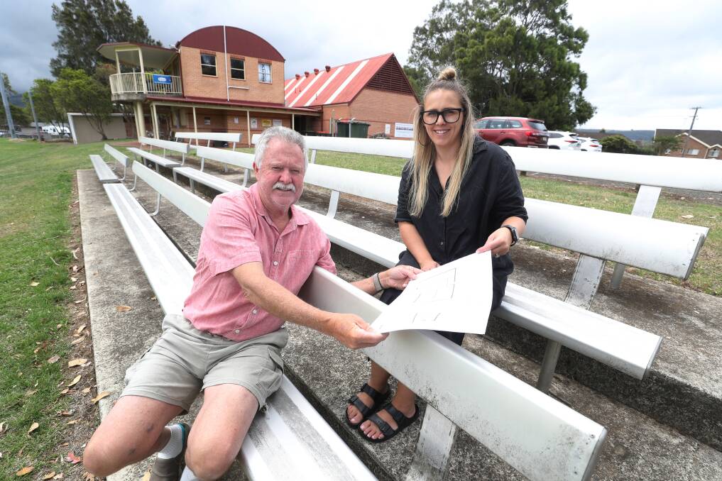 John Trevenar and Taryn Sams at Gerry Emery Oval, which will have an updated clubhouse with female and accessible facilities. Picture by Robert Peet.