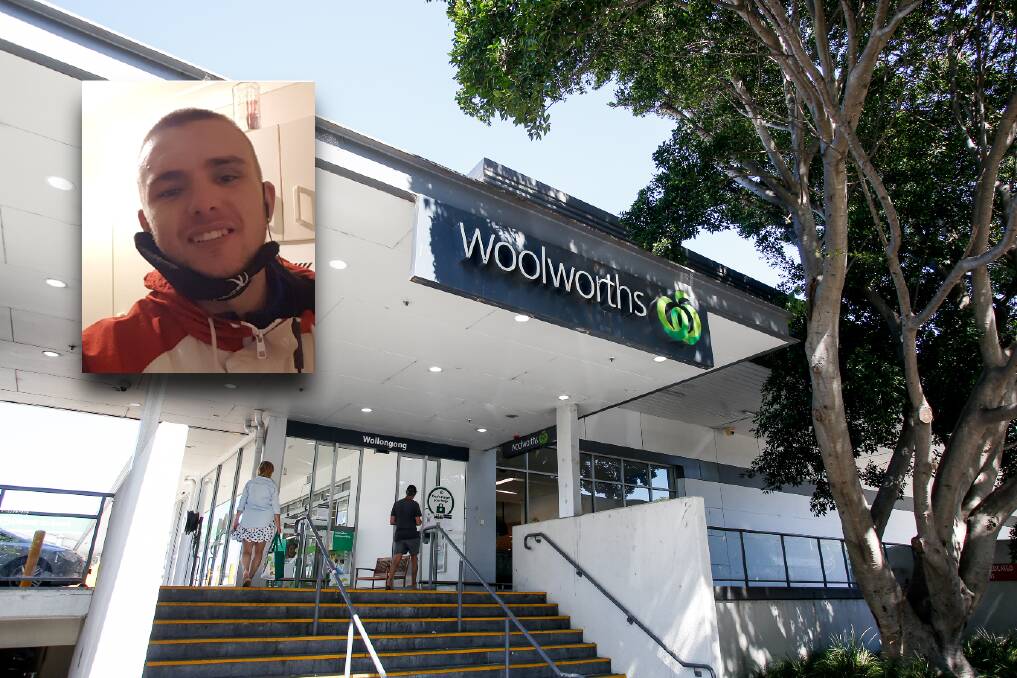 ACCUSED: Daniel Kennedy, inset, allegedly attended Woolworths Wollongong without a face mask while COVID-positive. Pictures: Anna Warr, Facebook