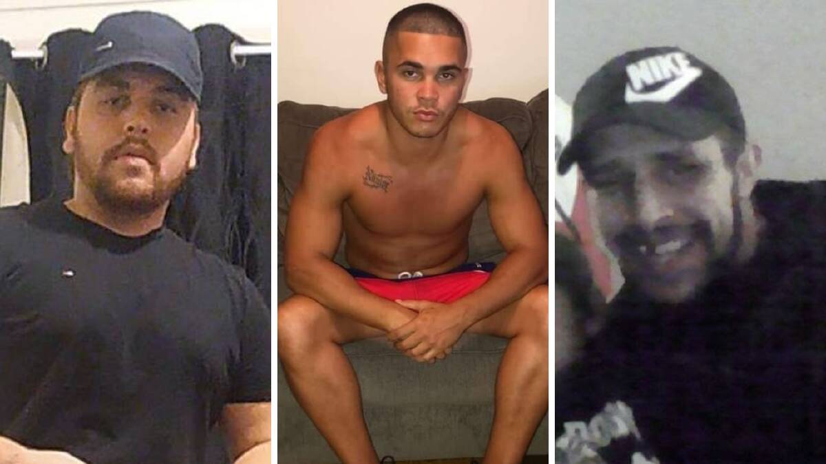 Jason Leigh Weldon, Tray Naylor and Ben Fuller were all involved in an attack that put a man in hospital for days. Pictures from Facebook.