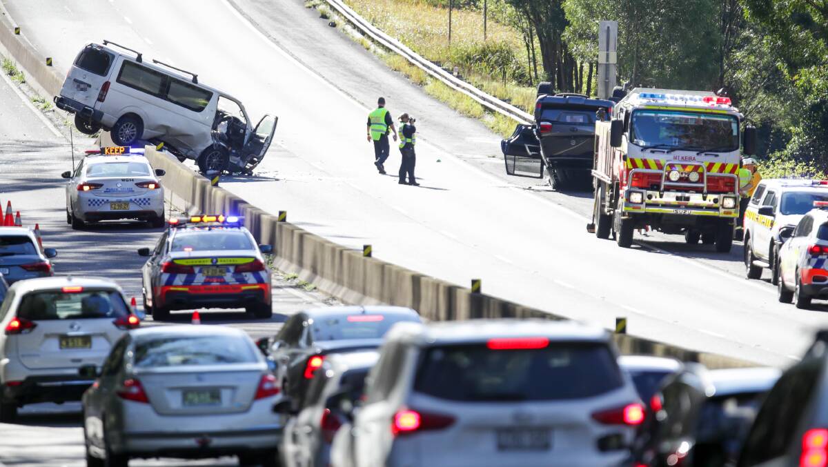 Emergency services at the scene of a serious collision last May at Cataract; the Mercury does not know the factors involved in this crash. Picture by Adam McLean.