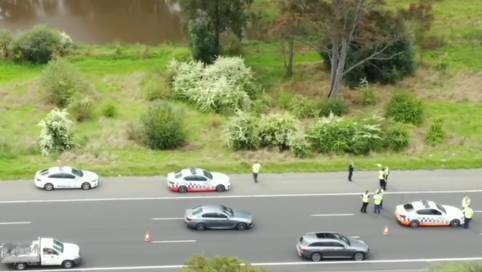 An aerial shot of the crime scene, established in October. Picture from 7News.