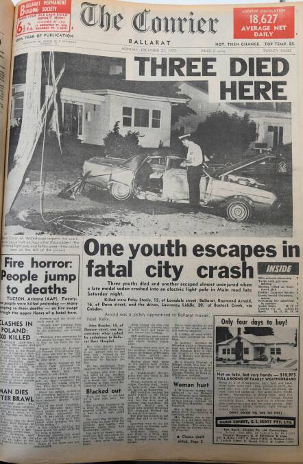 The front page of The Courier on December 21, 1970.