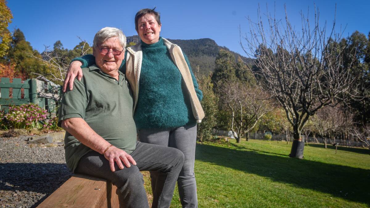 GRATEFUL: Noel McCaffery, with wife Karen, at their Golden Valley property where the couple are now enjoying their retirement together, a year on from Noel's double lung transplant. Pictures: Paul Scambler 
