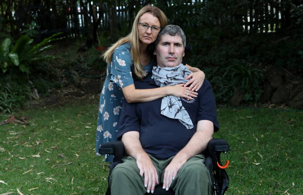 Dr Justin Yerbury, pictured with his wife Rachel, has called on the NSW Premier to reinstate the most basic measures to keep people in the state safe. Picture: Sylvia Liber. 