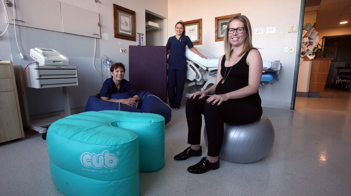 Picture of health: The vast majority of mothers (95.6 per cent) chose to give birth in a hospital birthing suite, including Wollongong Hospital's maternity unit (pictured).