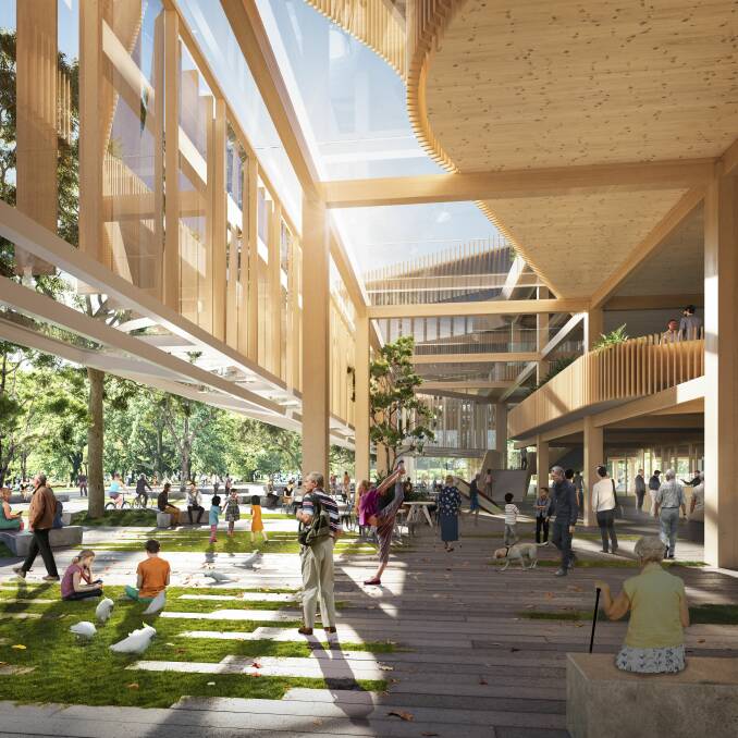 Moving ahead: Preliminary design concepts for the health and well-being precinct planned for UOW's Innovation Campus. Concepts: UOW, BVN Architecture
